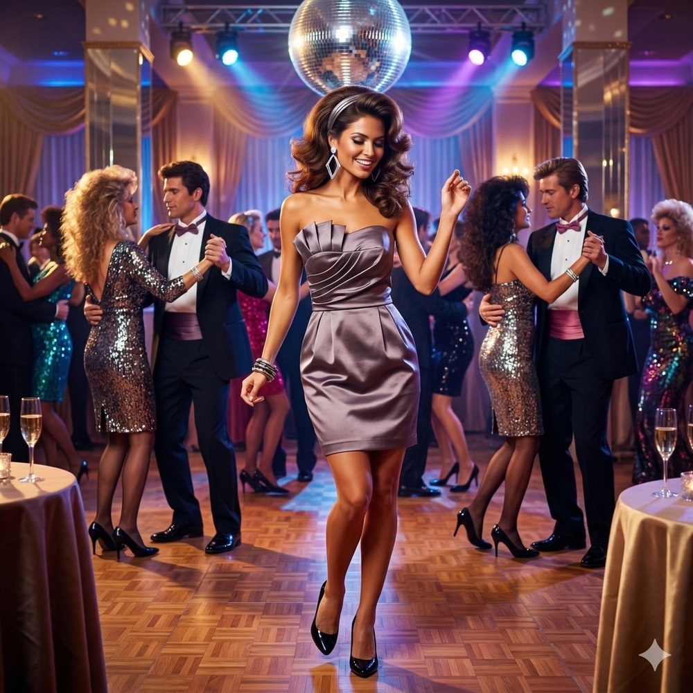 Pompous Girly Charcoal Pewter Gray 80's Style Strapless Mini Dress Size 10 (11)